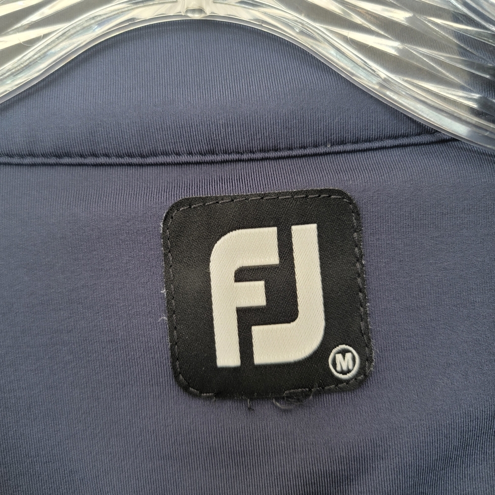 FootJoy Men's Heather Slate Quarter-Zip Pullover - Picture 3 of 8
